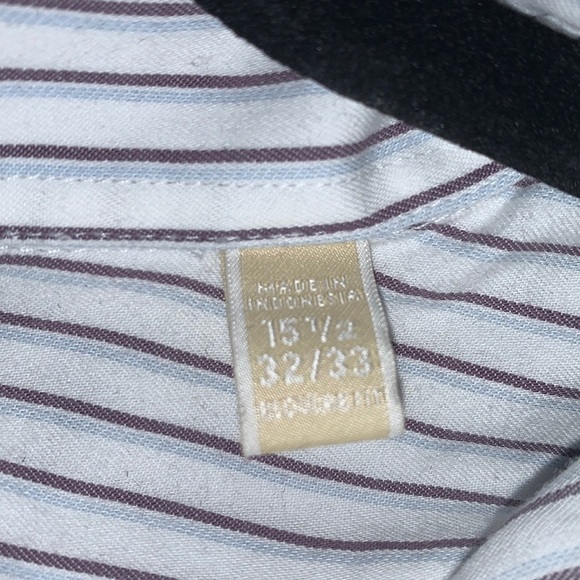 Michael Michael Kors Men’s Striped Button-up Shirt, sz 15 1/2, 32/33 - Picture 4 of 5